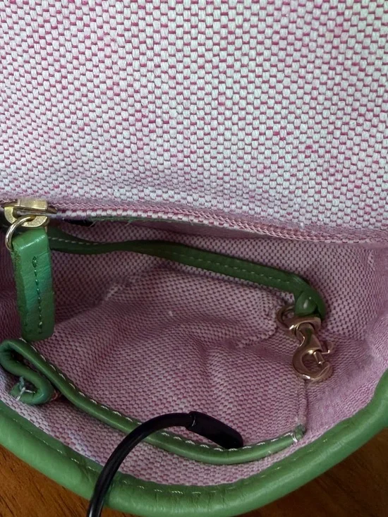 Dooney & Bourke Sullen II Mini Flap Green Pebble Leather Crossbody Purse - Picture 8 of 15